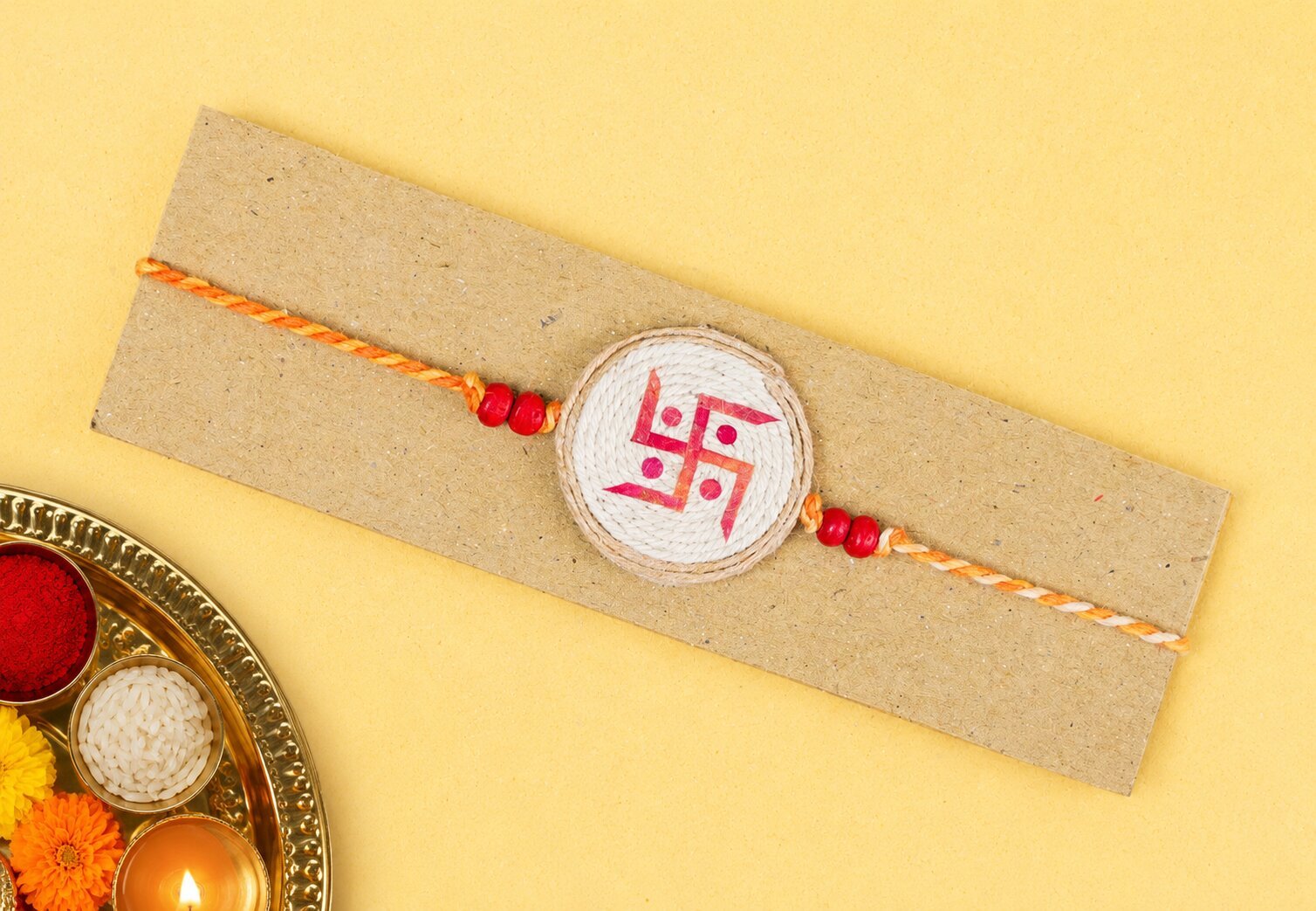 Swastika Plantable Rakhi – Rakhi on Brown Living™. SKU: GRERA04. Img 2.