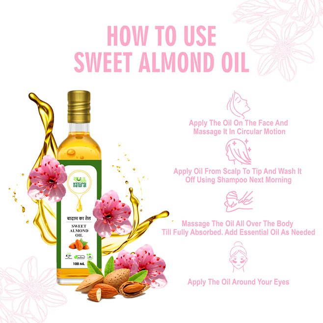 Sweet Almond oil | Wood Pressed | Baby Massage Oil | 100ml | Badaam Tel | Verified Sustainable by Brown Living™