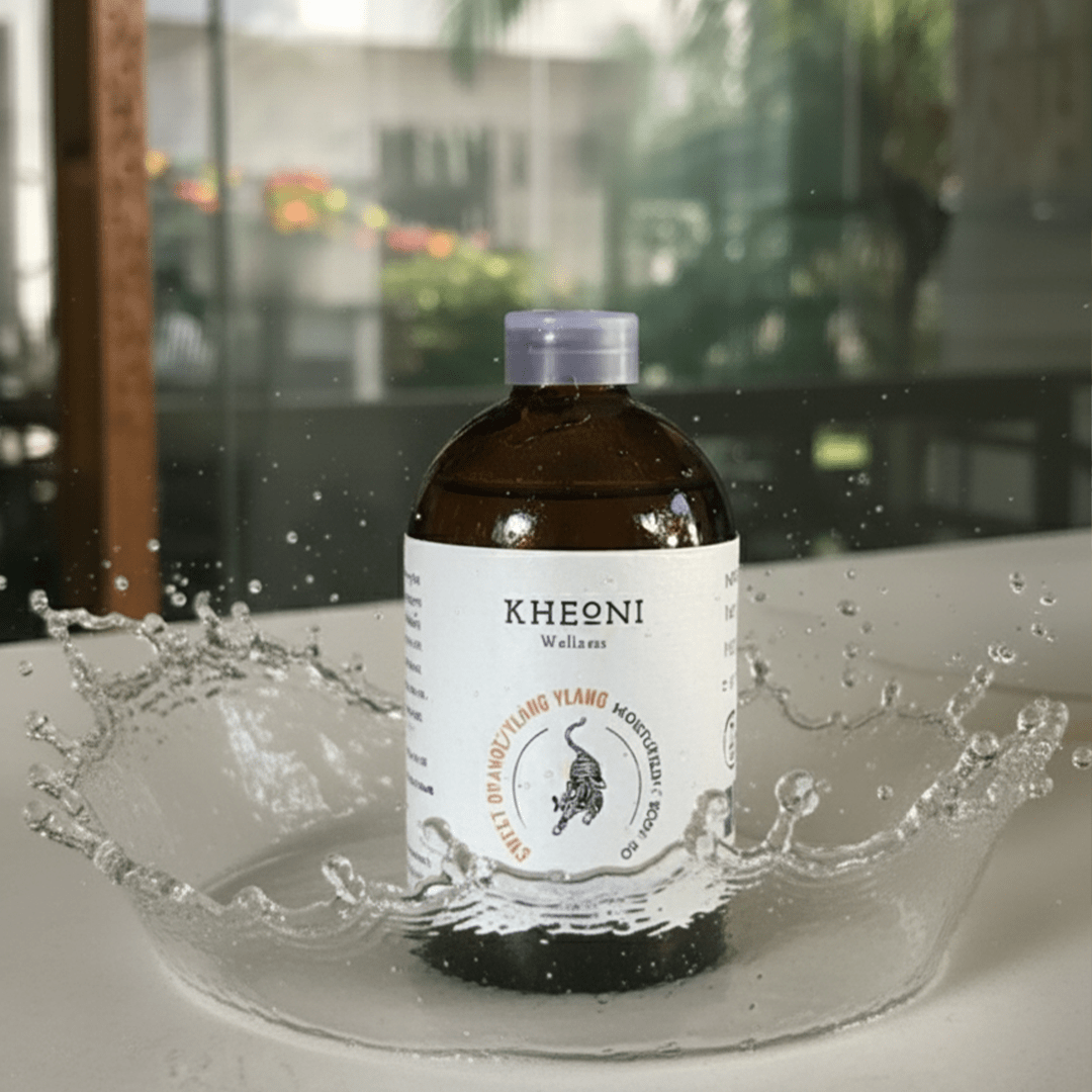 Sweet Orange & Ylang Ylang Moisturizing Body Oil – Hydrating Glow – Body Oil on Brown Living™. SKU: FFBIOY100L. Img 3.