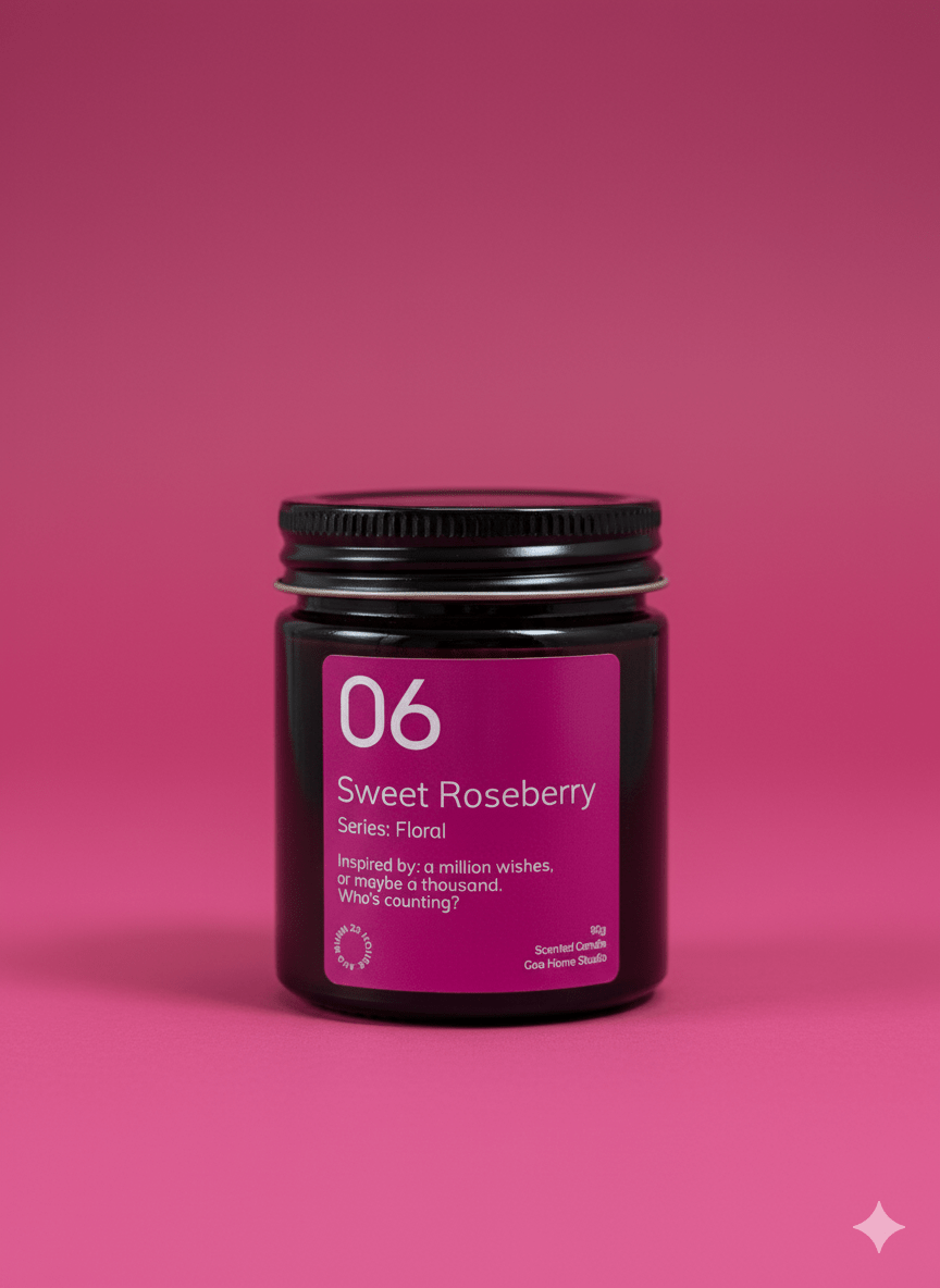 Sweet Roseberry Soy Wax Candle | Wild Rose & Berry | Handmade & Vegan – Candles & Fragrances on Brown Living™. SKU: 06SRAJ90. Img 1.