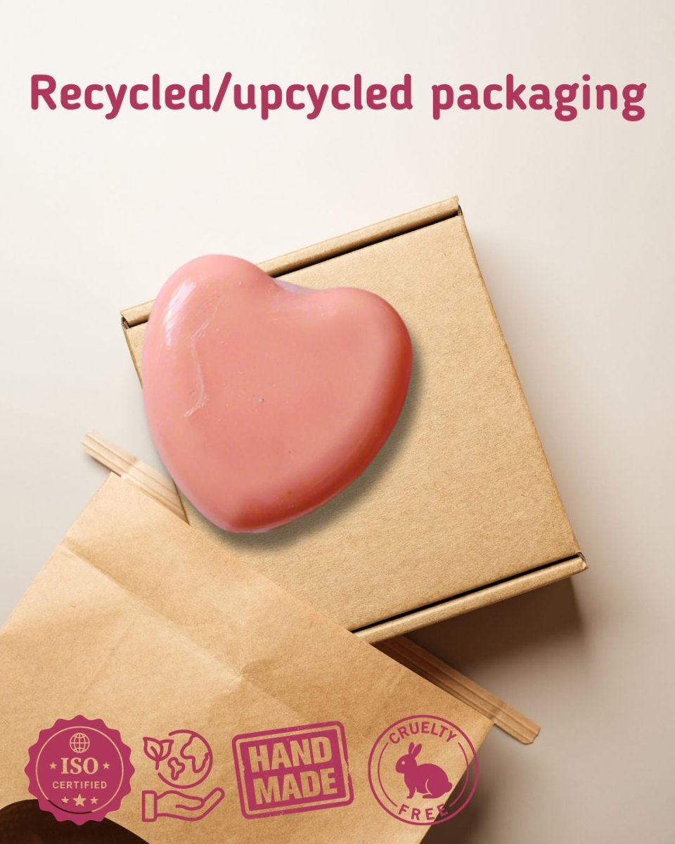 Sweetheart Shape Pink Shea & Goat Milk Soap 100 g – Body Soap on Brown Living™. SKU: SOB - SOAP - 09. Img 4.