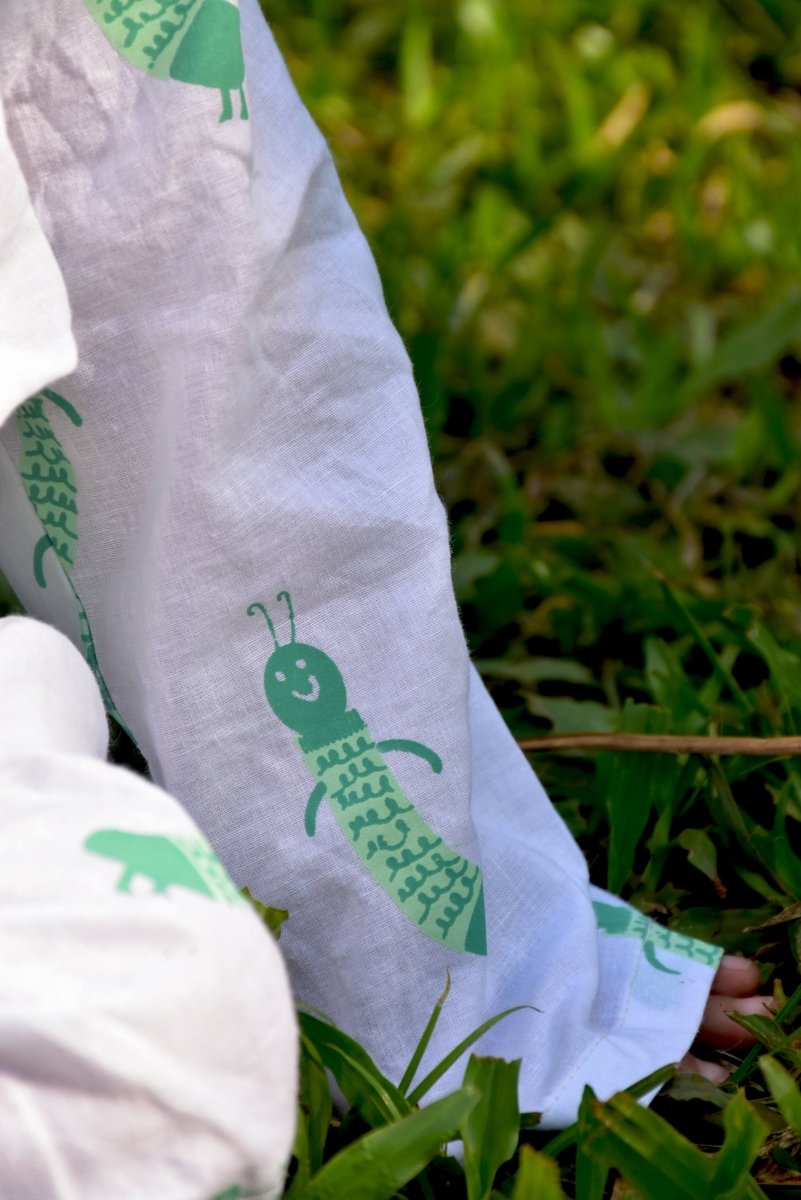 Taily Caterpillar - Unisex Infant Cotton Nightwear – Kids Onesies on Brown Living™. SKU: MITHIC - 0613042. Img 8.