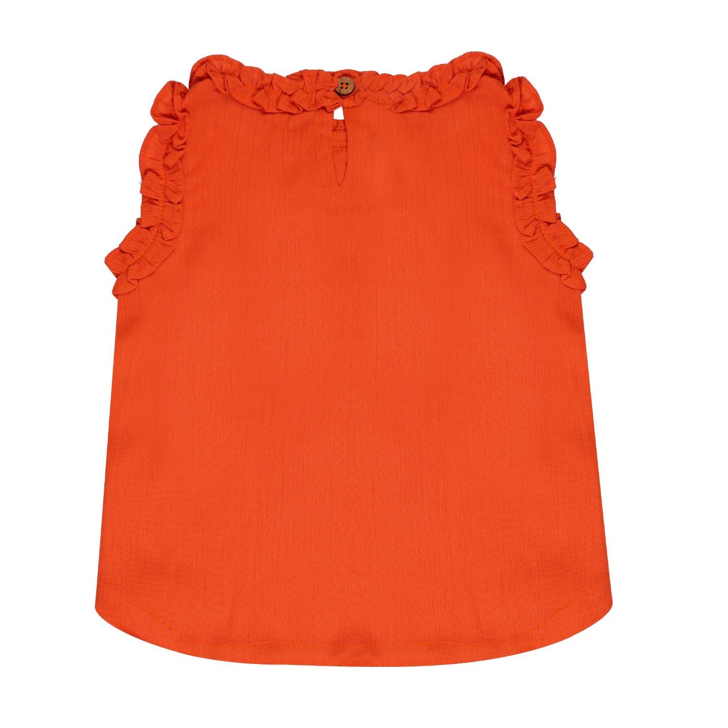 Tangerine Top & Dot Print Shorts Set For Girls | Regular Fit – Kids Daywear Sets on Brown Living™. SKU: PG164_1. Img 4.