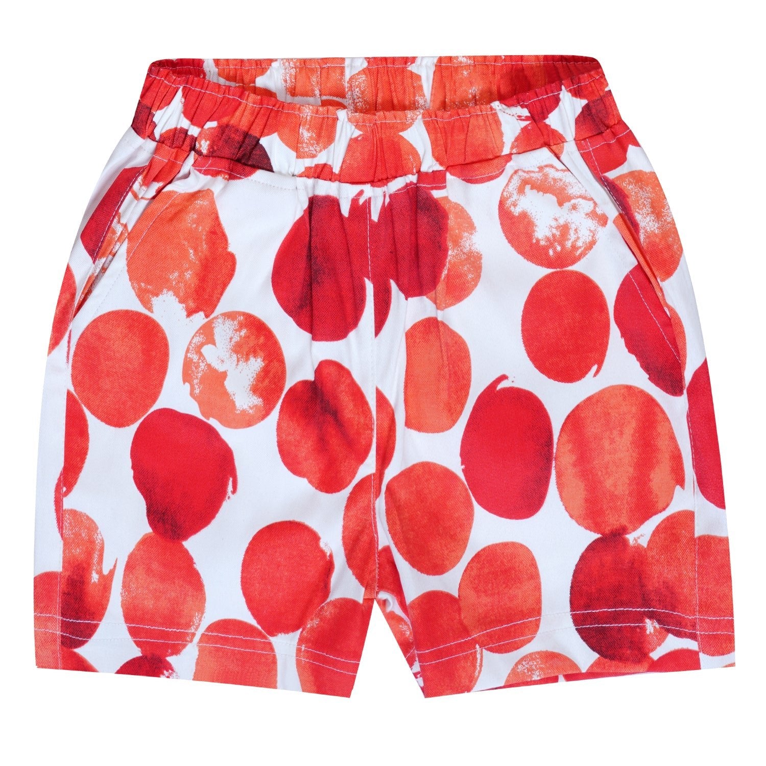 Tangerine Top & Dot Print Shorts Set For Girls | Regular Fit – Kids Daywear Sets on Brown Living™. SKU: PG164_1. Img 5.