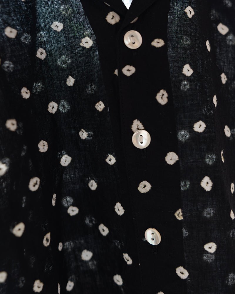 Tara Cotton Black Bandhani Half Sleeve Shirt – Kids Ethnic Sets by Love The World Today available on Brown Living™. 6 - 12 M . SKU: C34B6BS612. Img 3.