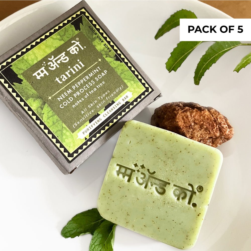 Tarini Cold Process Soap (Neem + Peppermint) – Body Soap on Brown Living™. SKU: SCB504. Img 8.