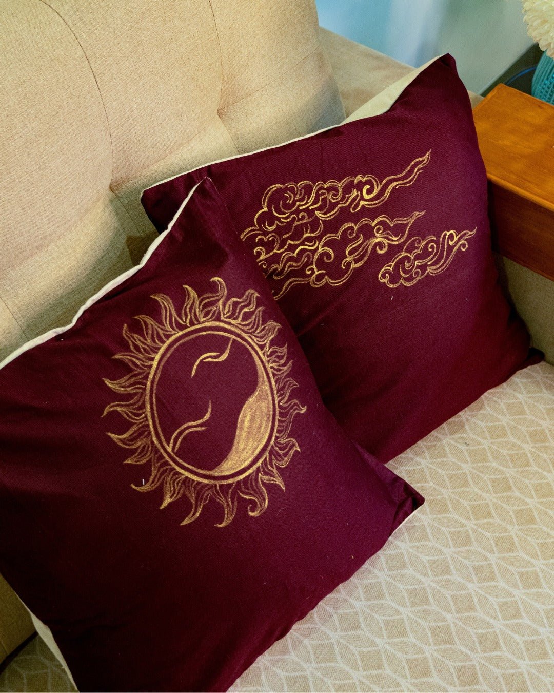 Tattva Pillow Covers (Set of 4) | Minimal Home Décor Cushion Covers – Covers & Inserts on Brown Living™. SKU: C03. Img 3.