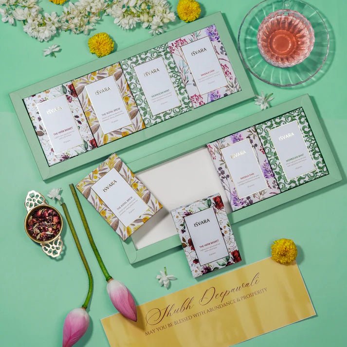 Tea Medley Gift Set – Gift Giving by ISVARA available on Brown Living™. . SKU: TM10650. Img 2.