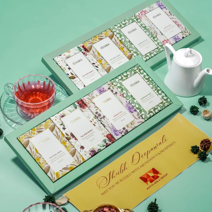 Tea Medley Gift Set – Gift Giving by ISVARA available on Brown Living™. . SKU: TM10650. Img 1.