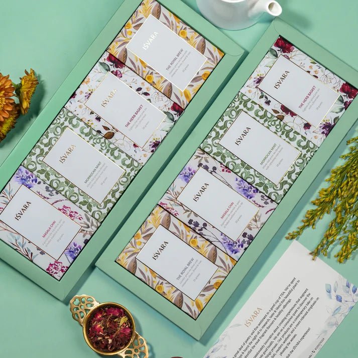 Tea Medley Gift Set – Gift Giving by ISVARA available on Brown Living™. . SKU: TM10650. Img 3.