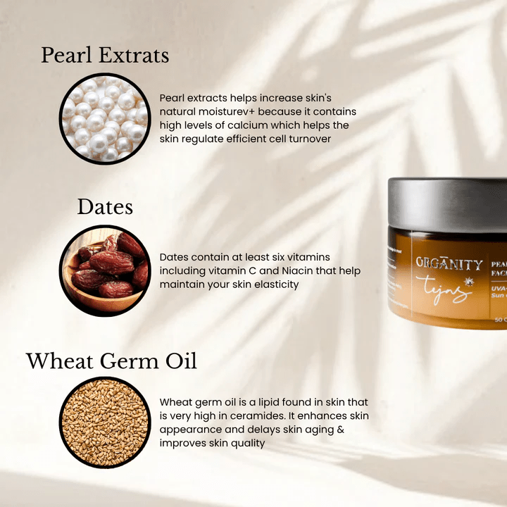 Tejas - Pearl & Elaidi SPF Face Cream – Face Cream on Brown Living™. SKU: ORG - TEJAS - SPF30. Img 2.