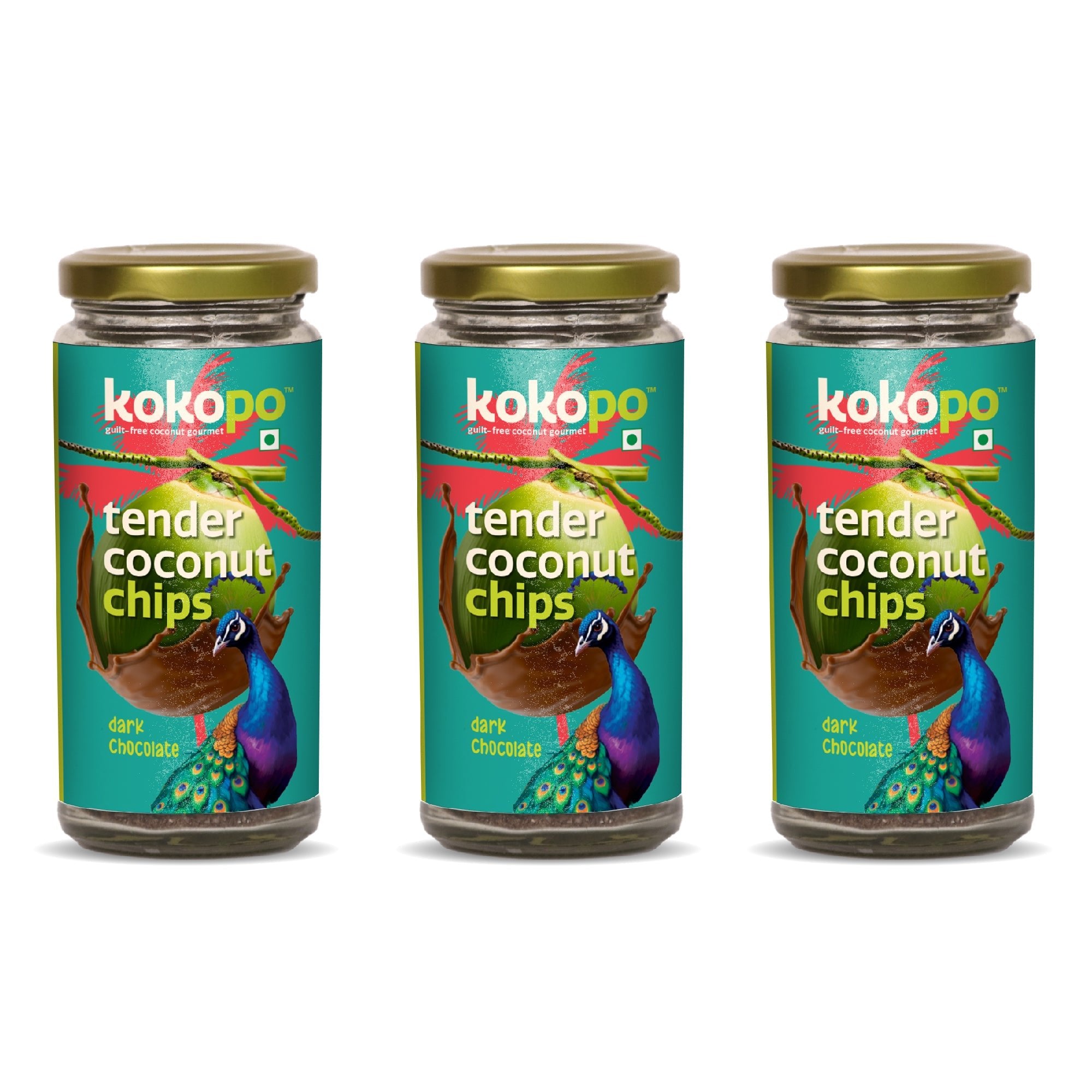 Tender Coconut Chocolate Chips | Crunchy & Guilt - Free – Healthy Snacks on Brown Living™. SKU: CCC300n3. Img 1.