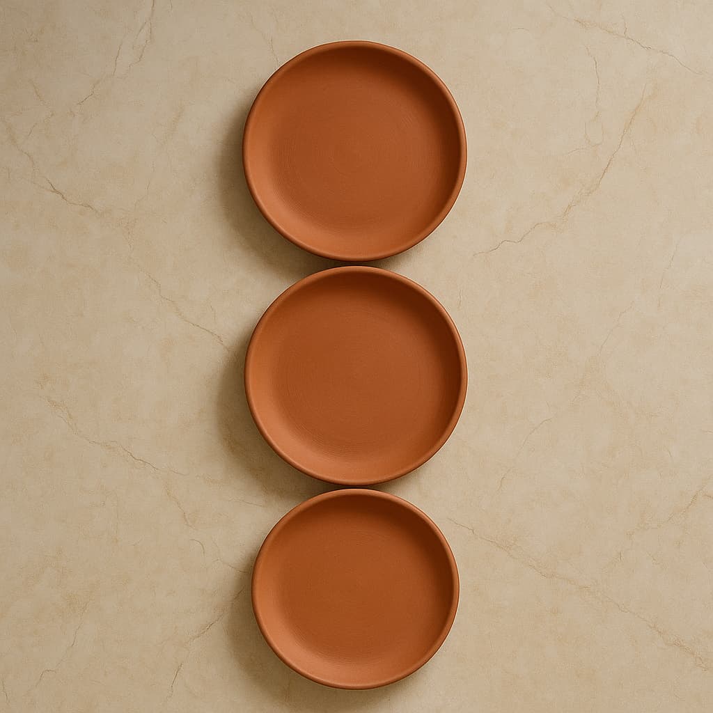 Terracotta 8 - Inch Wall Plate | Handcrafted Decorative Plate – Wall Decor on Brown Living™. SKU: WP-7. Img 20.
