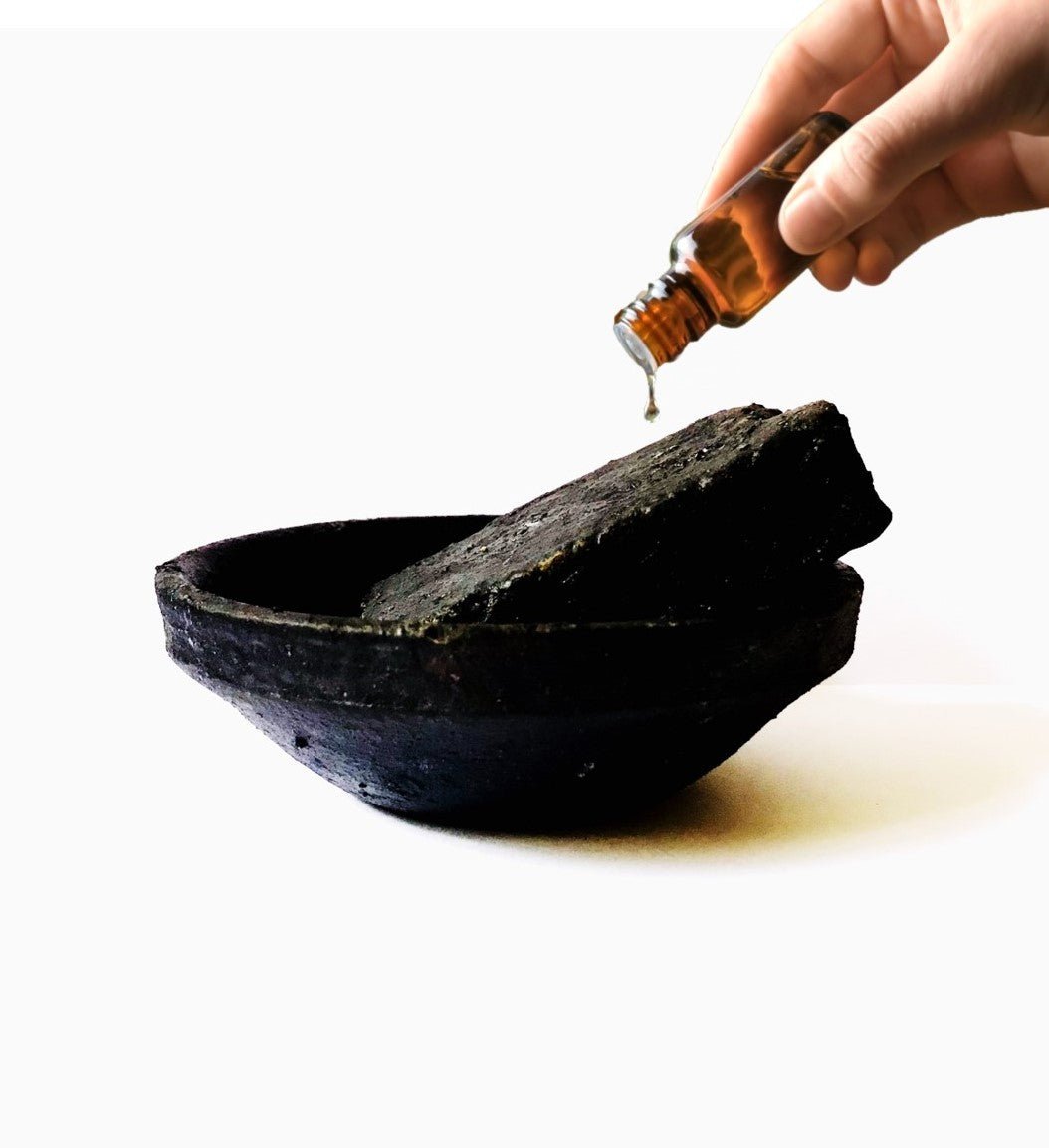 Terracotta Block Aroma Diffuser with Clay Bowl | Blue - Lavender Fragrance | Verified Sustainable by Brown Living™