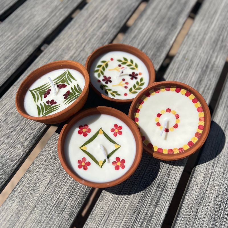Terracotta Diyas - Medium set of 4 – Candles & Fragrances on Brown Living™. SKU: GRDYA03. Img 3.