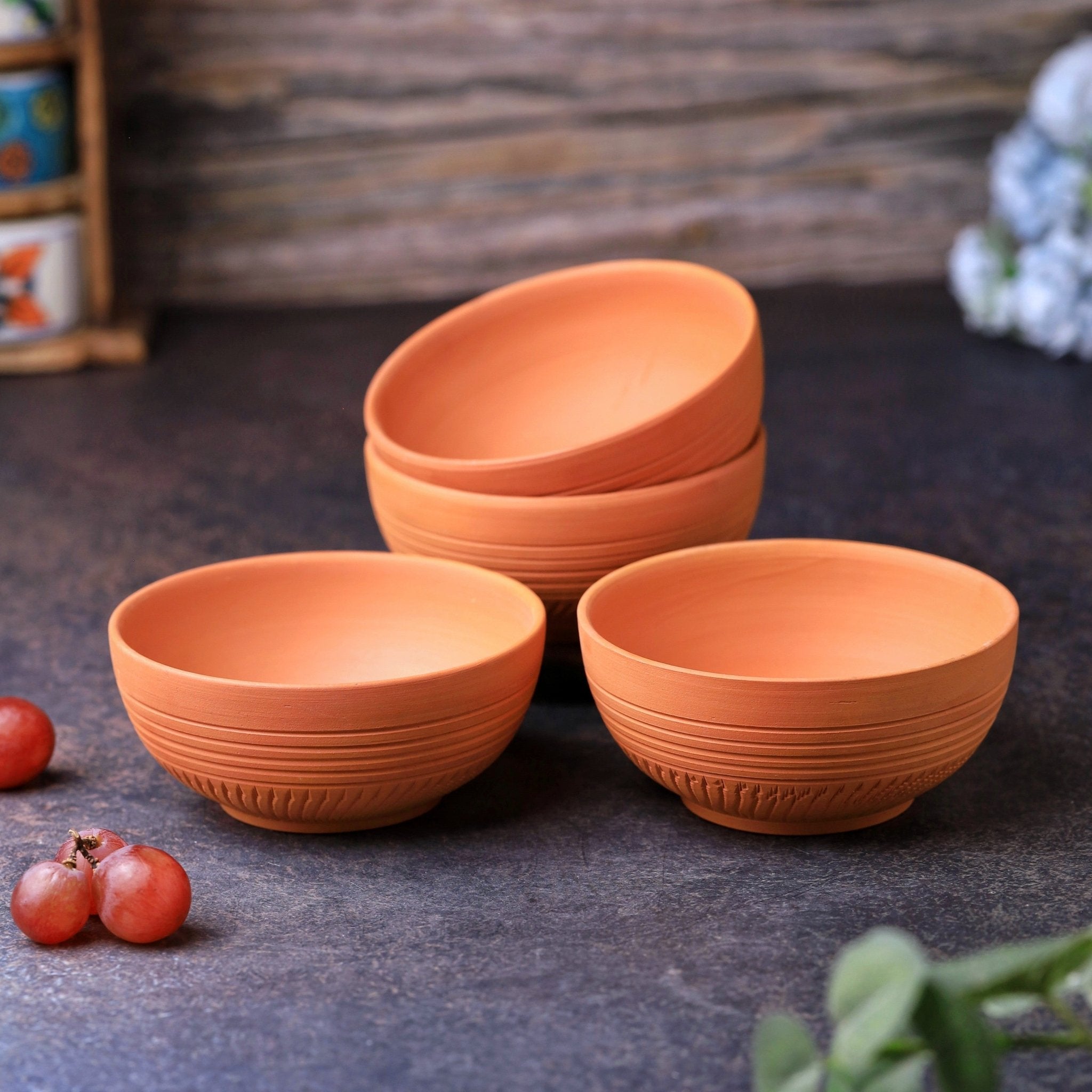 Terracotta Dry Fruits Special Bowl | Handcrafted Clay Bowl – Plates & Bowls on Brown Living™. SKU: SB-2. Img 6.