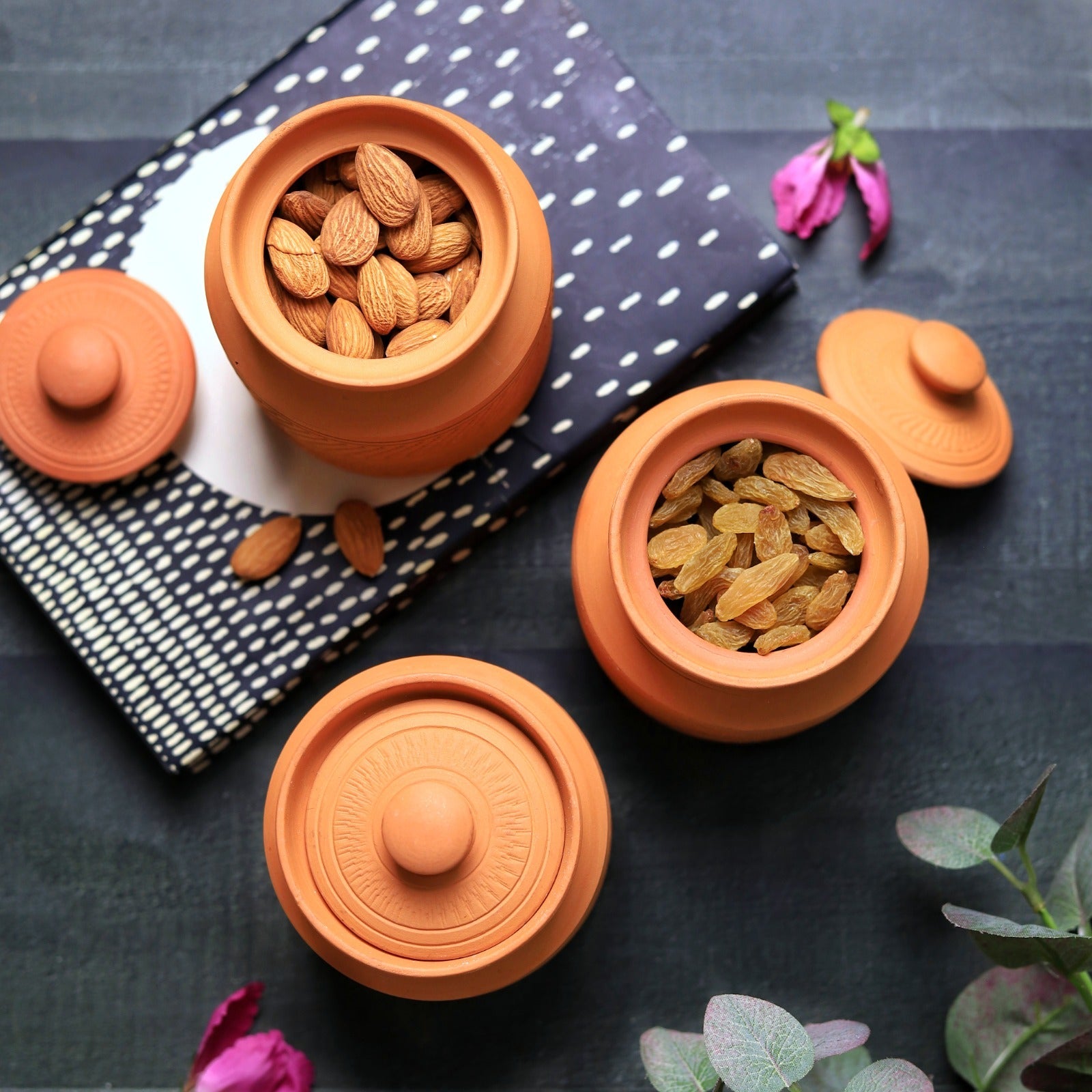 Terracotta Maharaja Sugar Pot | Handcrafted Clay Jar – Containers on Brown Living™. SKU: SP-6. Img 20.
