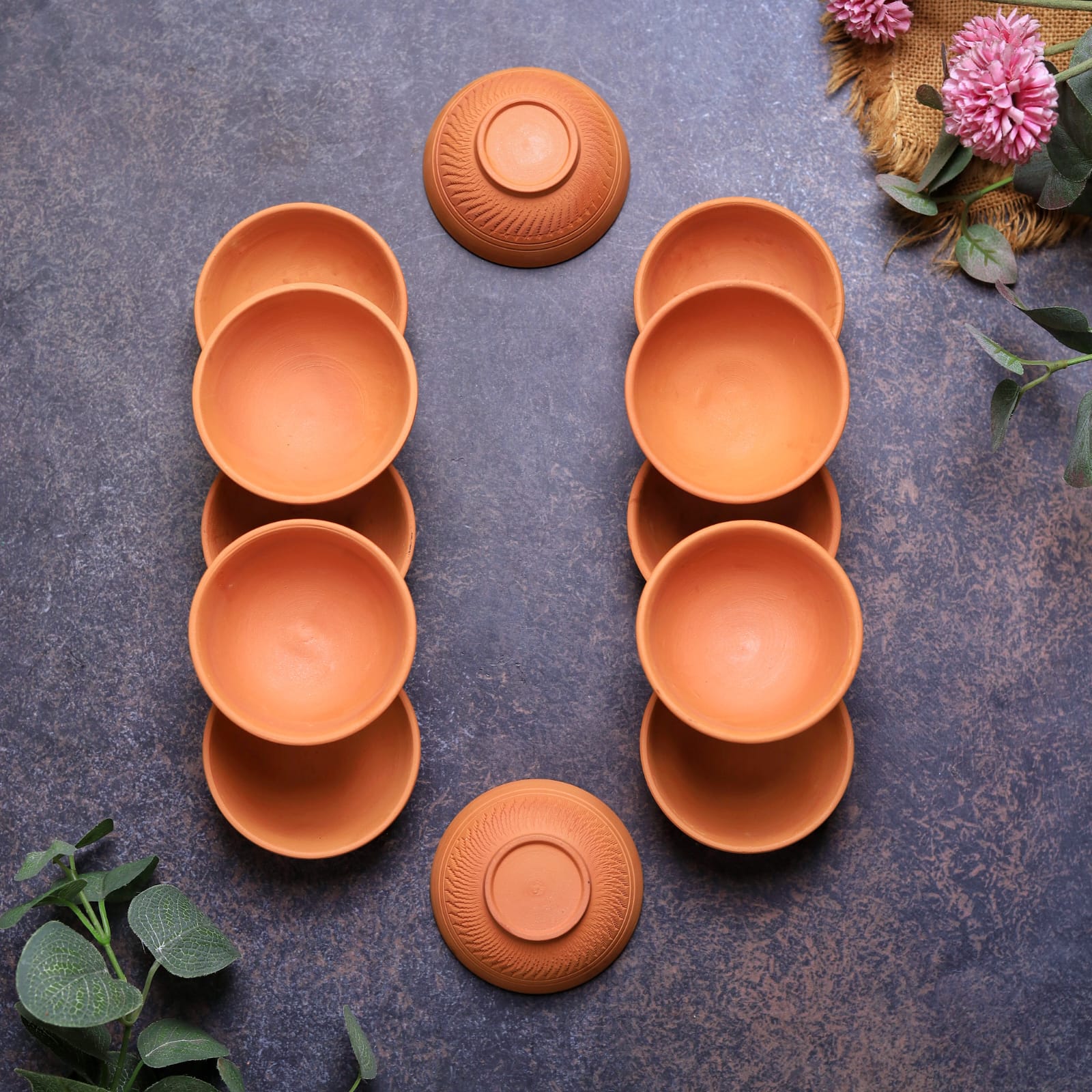 Terracotta Special Chutney (Dip) Bowl | Handmade Clay Serving Bowl – Plates & Bowls on Brown Living™. SKU: SB-9. Img 18.