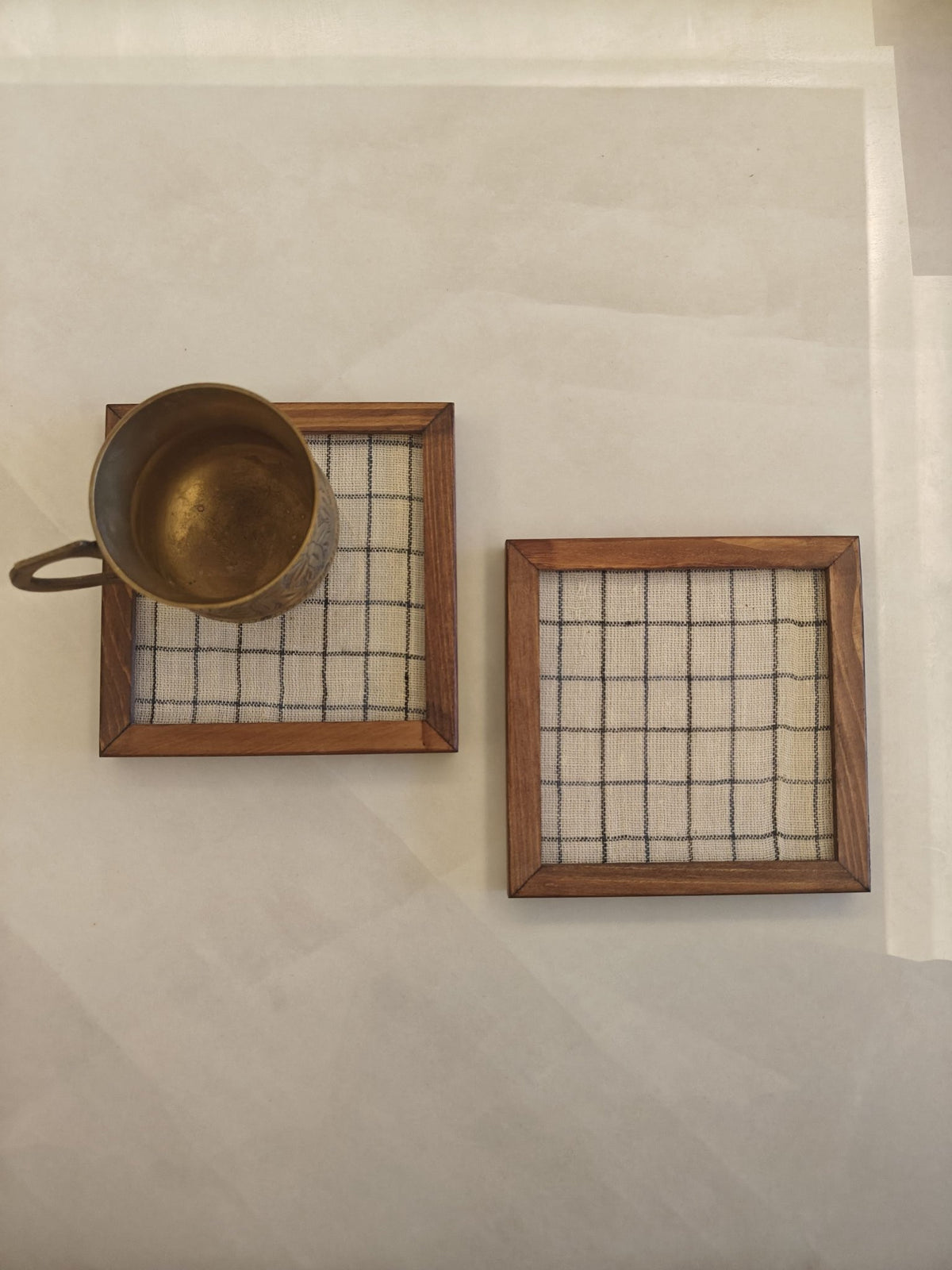 Textile Coasters Set of 2 | Alaya Handmade Home Coasters – Home Decor on Brown Living™. SKU: VCO430010. Img 28.