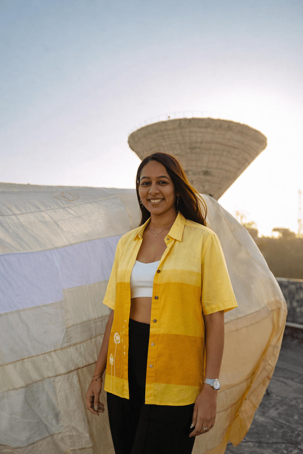 The Aakar Shirt Unisex Minimal Contemporary Shirt – Womens Shirt on Brown Living™. SKU: SH100. Img 1.