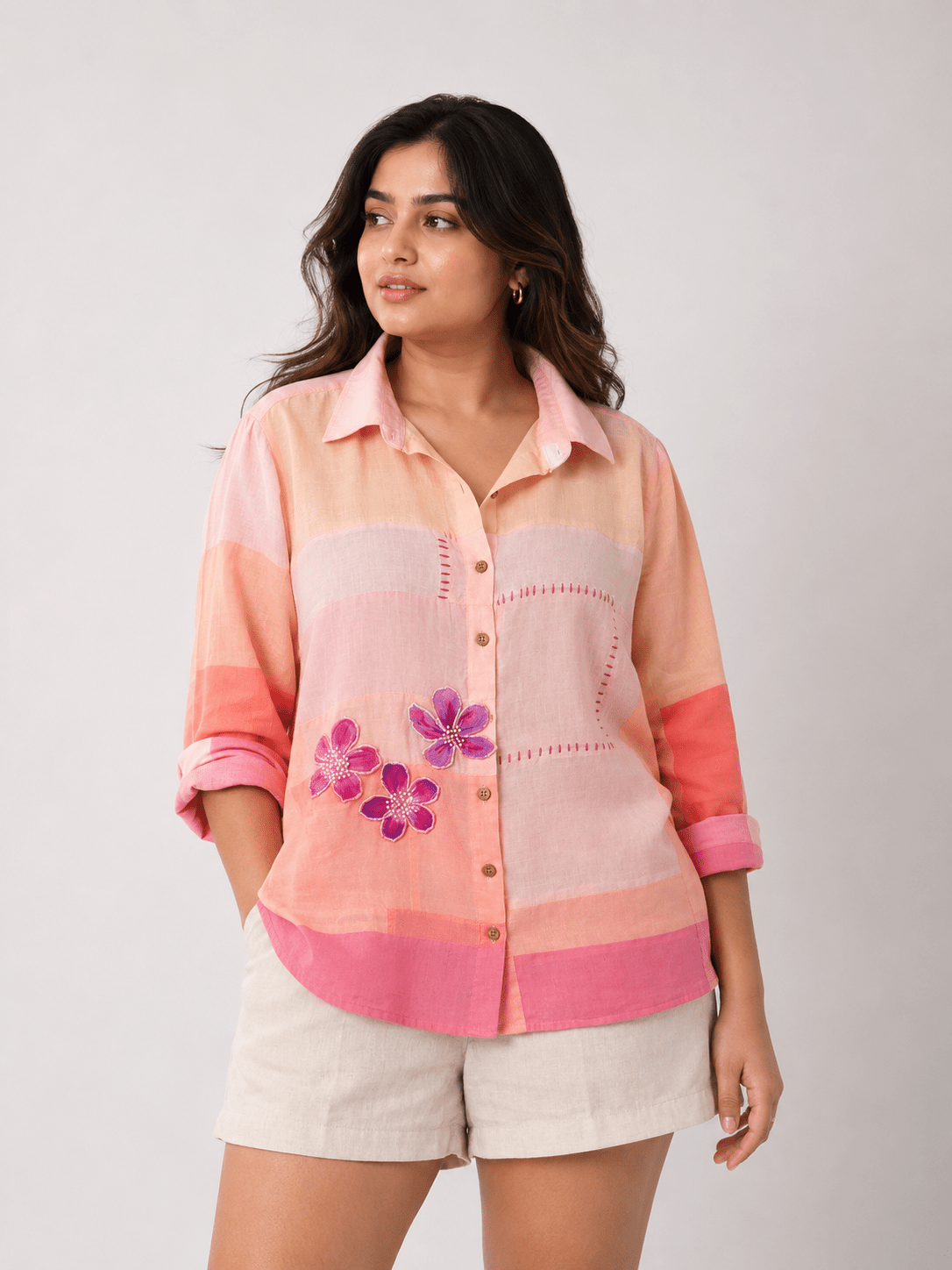 The Aakar Shirt Unisex Minimal Contemporary Shirt – Womens Shirt on Brown Living™. SKU: SH101. Img 12.