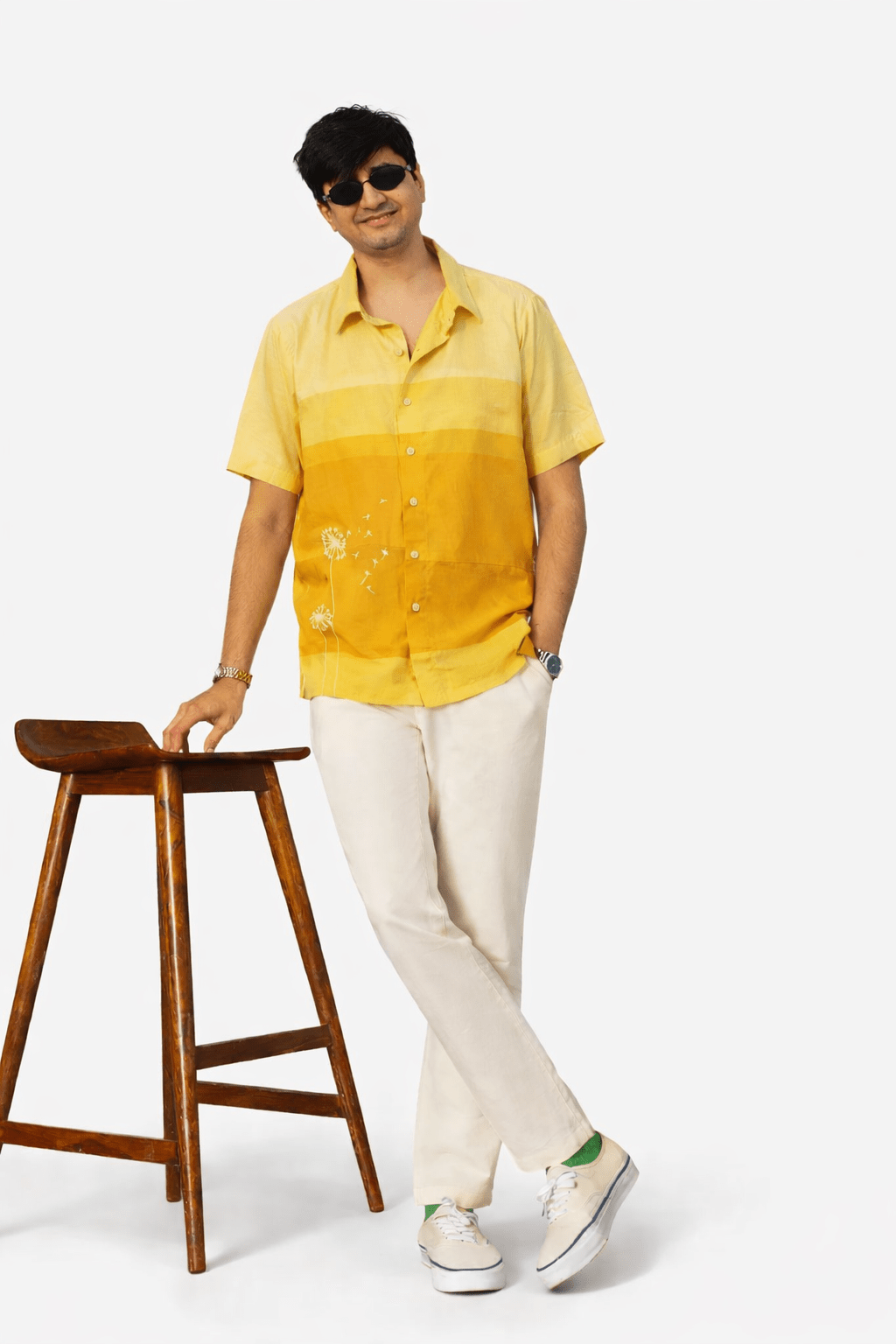 The Aakar Shirt Unisex Minimal Contemporary Shirt – Womens Shirt on Brown Living™. SKU: SH103. Img 2.