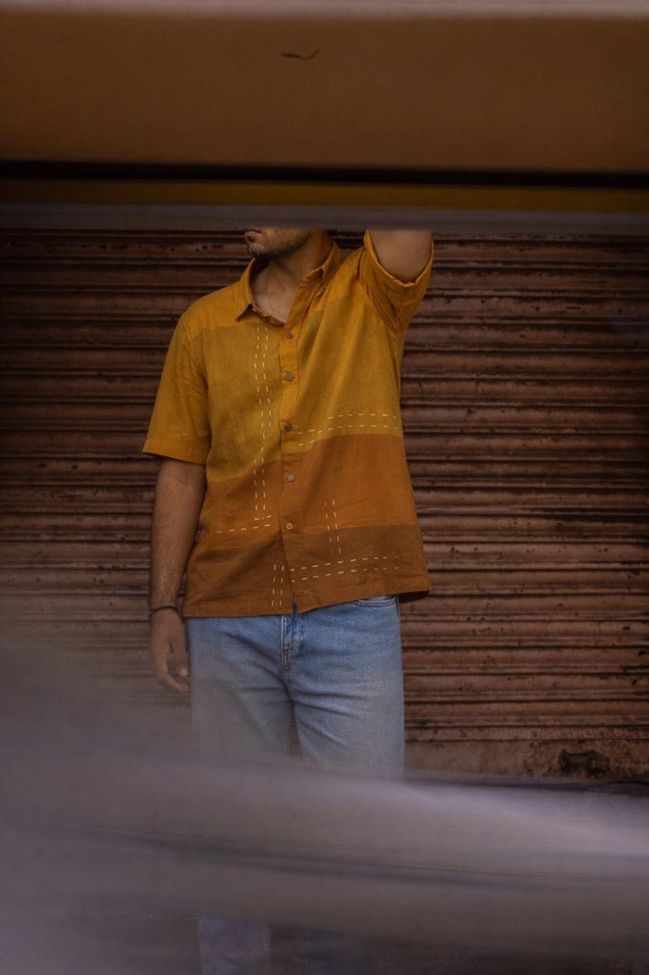 The Aakar Shirt Unisex Minimal Contemporary Shirt – Womens Shirt on Brown Living™. SKU: SH112. Img 3.