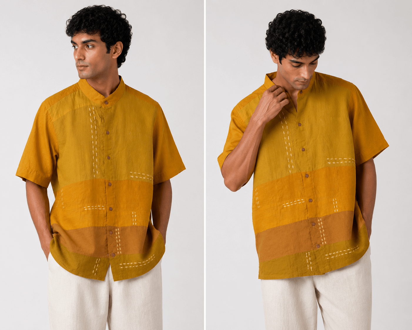 The Aakar Shirt Unisex Minimal Contemporary Shirt – Womens Shirt on Brown Living™. SKU: SH113. Img 15.