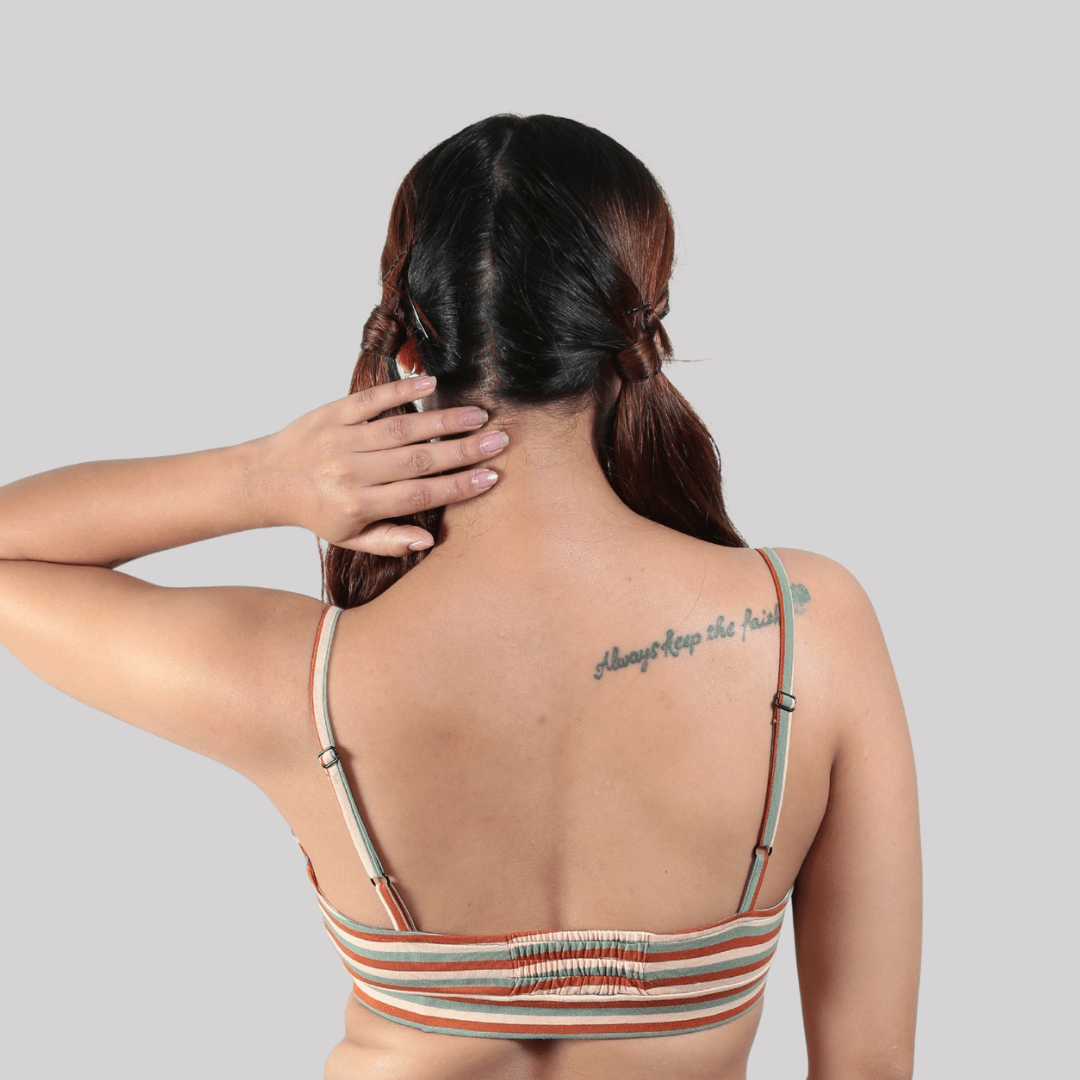 The Bare Breeze Organic Cotton Co-Ord Set for Women – Womens Co-Ord Sets on Brown Living™. SKU: 016CSBeige-Green-S. Img 3.