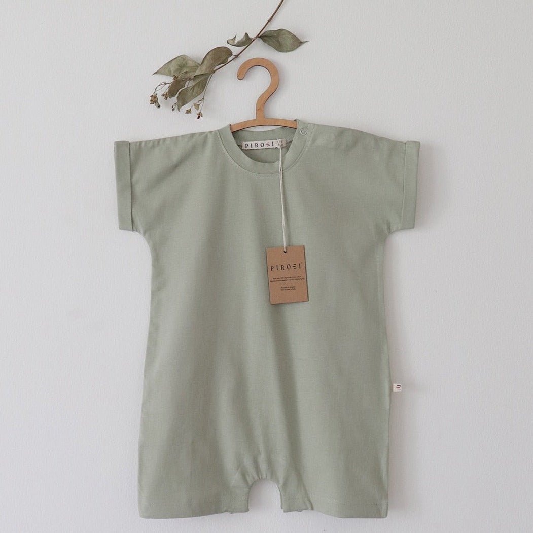 The Classic 100% Organic Cotton Kids Romper – Kids Rompers on Brown Living™. SKU: CW - 01 - 0001/3 - 6M. Img 1.