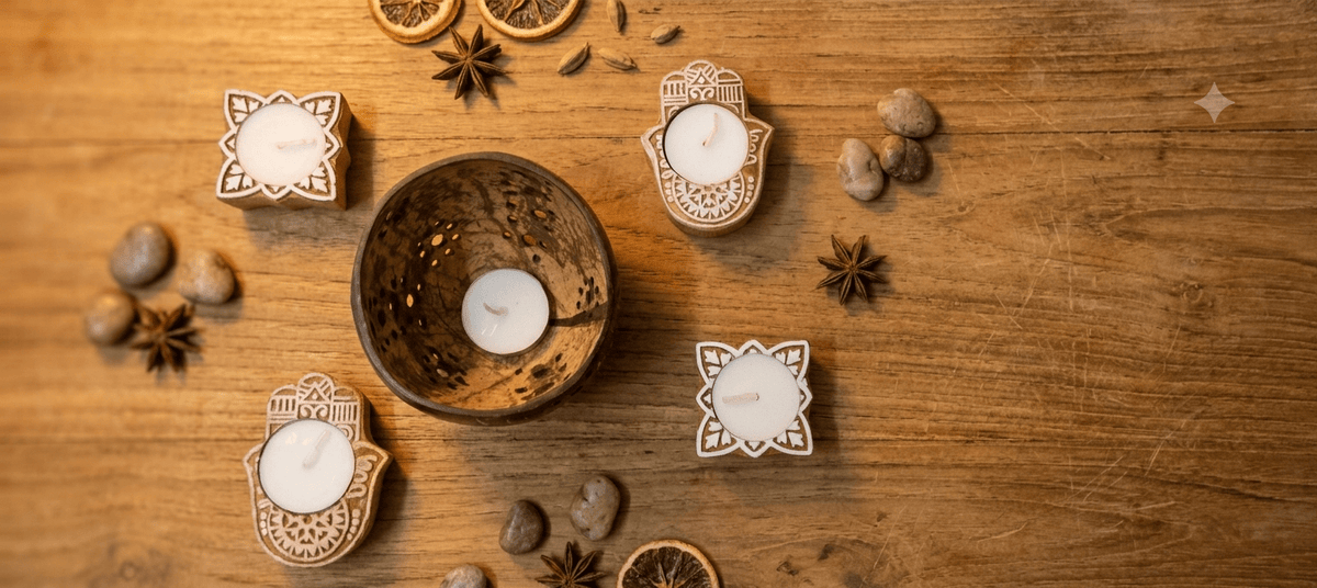The Divine Glow Combo Gift Set | Festive Gifting – Candles & Fragrances on Brown Living™. SKU: OEP961. Img 3.