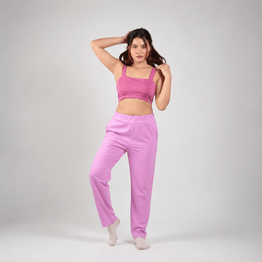 The Home Haven Organic Cotton Co-Ord Set – Womens Co-Ord Sets on Brown Living™. SKU: 012CSPink-BlushPinkS. Img 3.