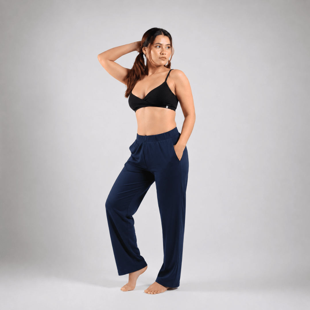 The Midnight Muse Organic Cotton Co-Ord Set – Womens Co-Ord Sets on Brown Living™. SKU: 014CSBlack-NavyS. Img 1.