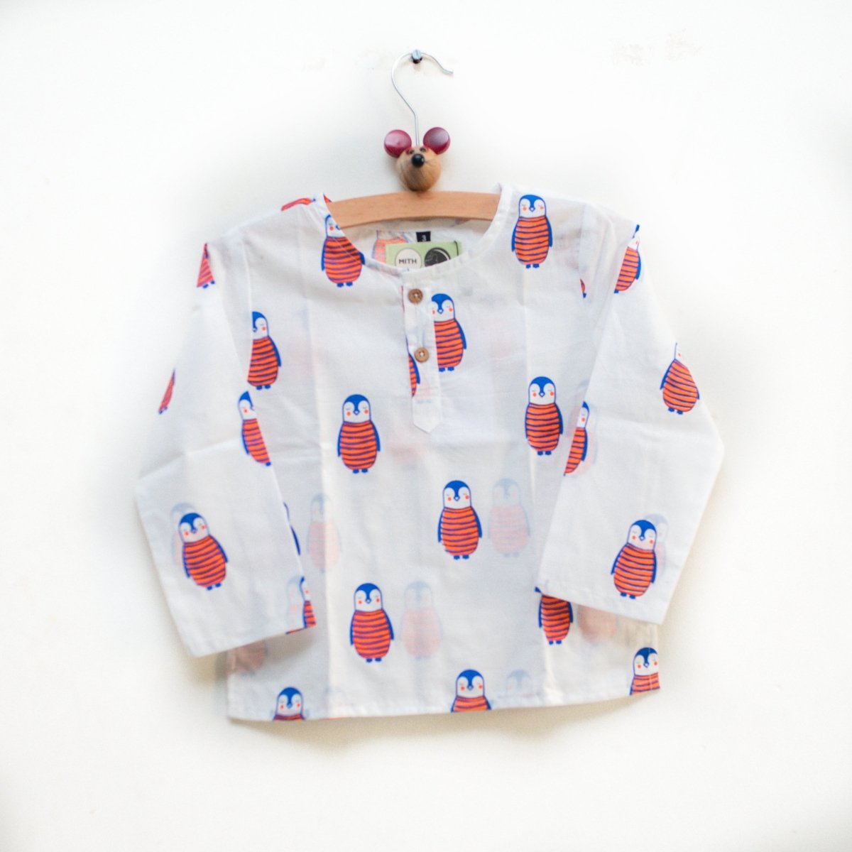 The Penguin Dad - Unisex Kids Cotton Nightwear – Kids Pyjamas on Brown Living™. SKU: MITHNW - 030 - 1. Img 3.