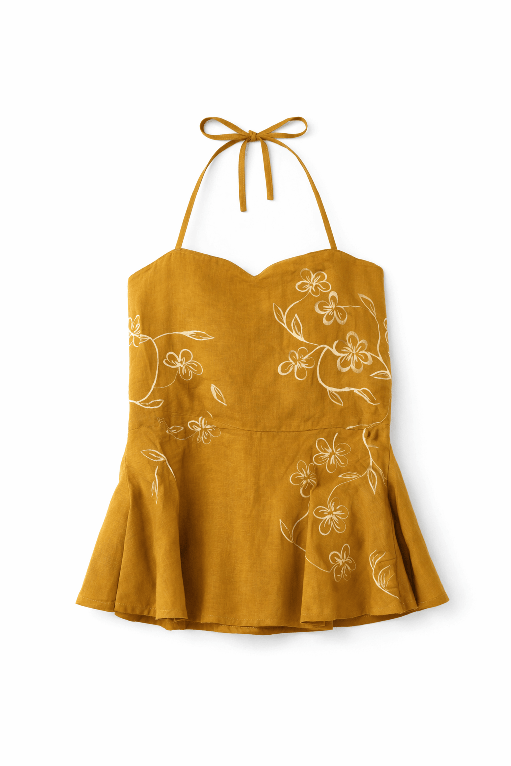 The Phool Handpainted Halter Top | Artisan Painted Contemporary Wear – Womens Top on Brown Living™. SKU: H21. Img 7.