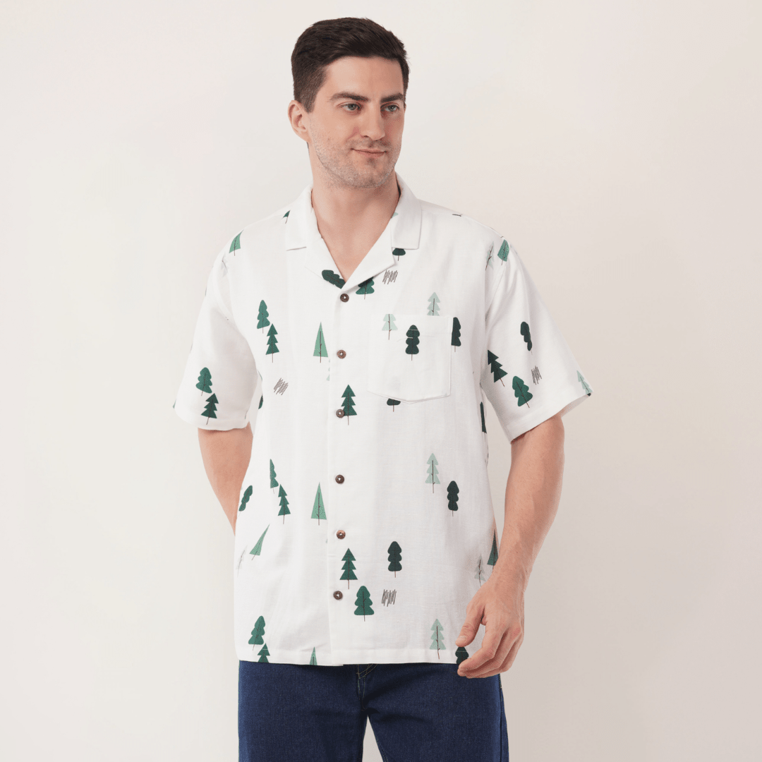 The Pine Trail | Hemp Cotton Sustainable Shirt | Men – Men Shirt on Brown Living™. SKU: ThePineTrail-S. Img 5.