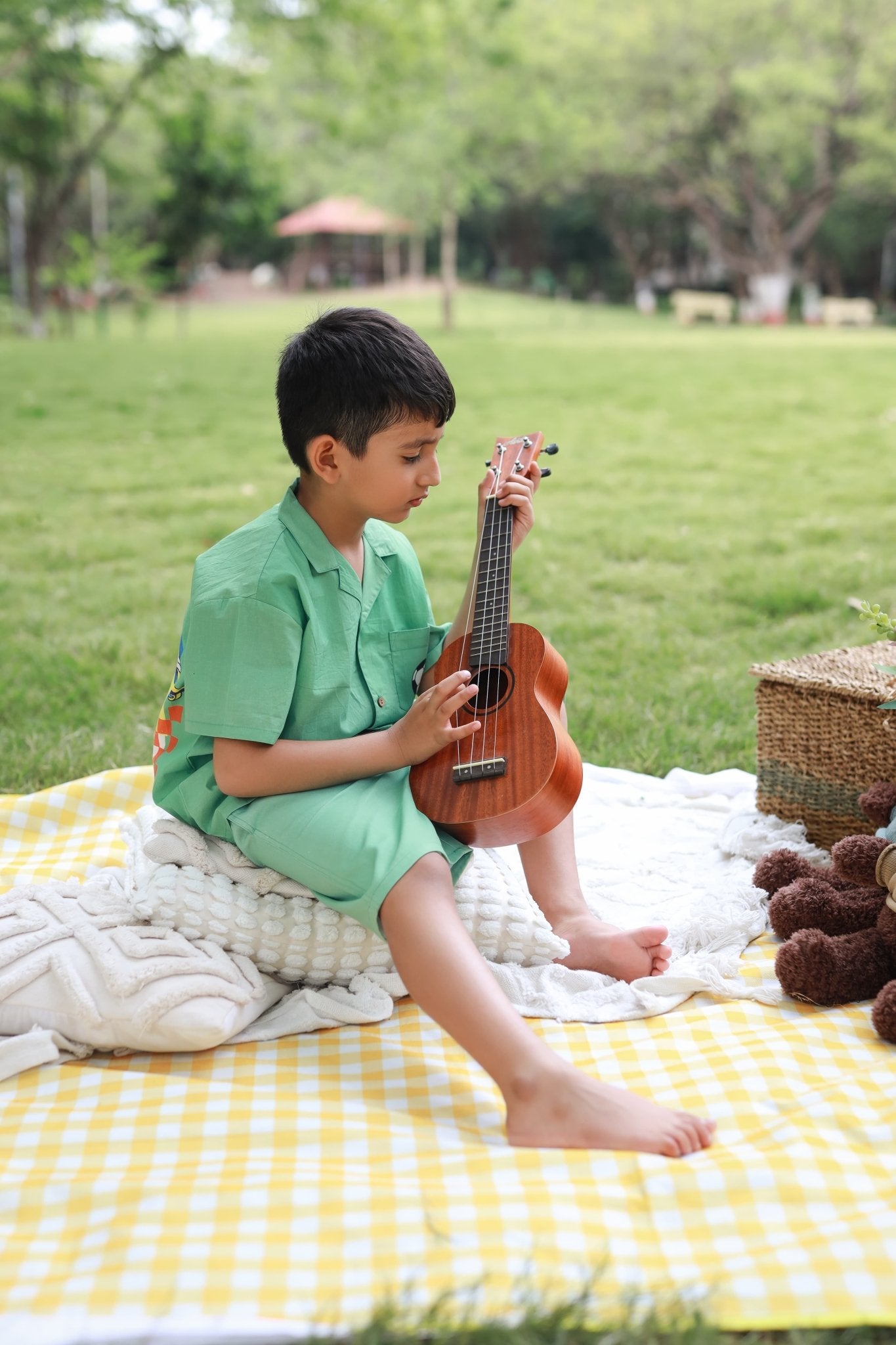 The Sur Squad Boys Co - ord Set | Printed Comfortable Kids Outfit – Kids Daywear Sets on Brown Living™. SKU: SSB56M1. Img 3.