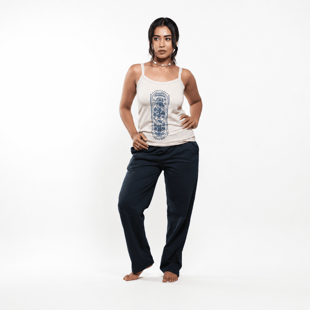 The Tide Time Organic Cotton Co-Ord Set for Women – Womens Co-Ord Sets on Brown Living™. SKU: 006CSCharcoal-Navy-S. Img 1.