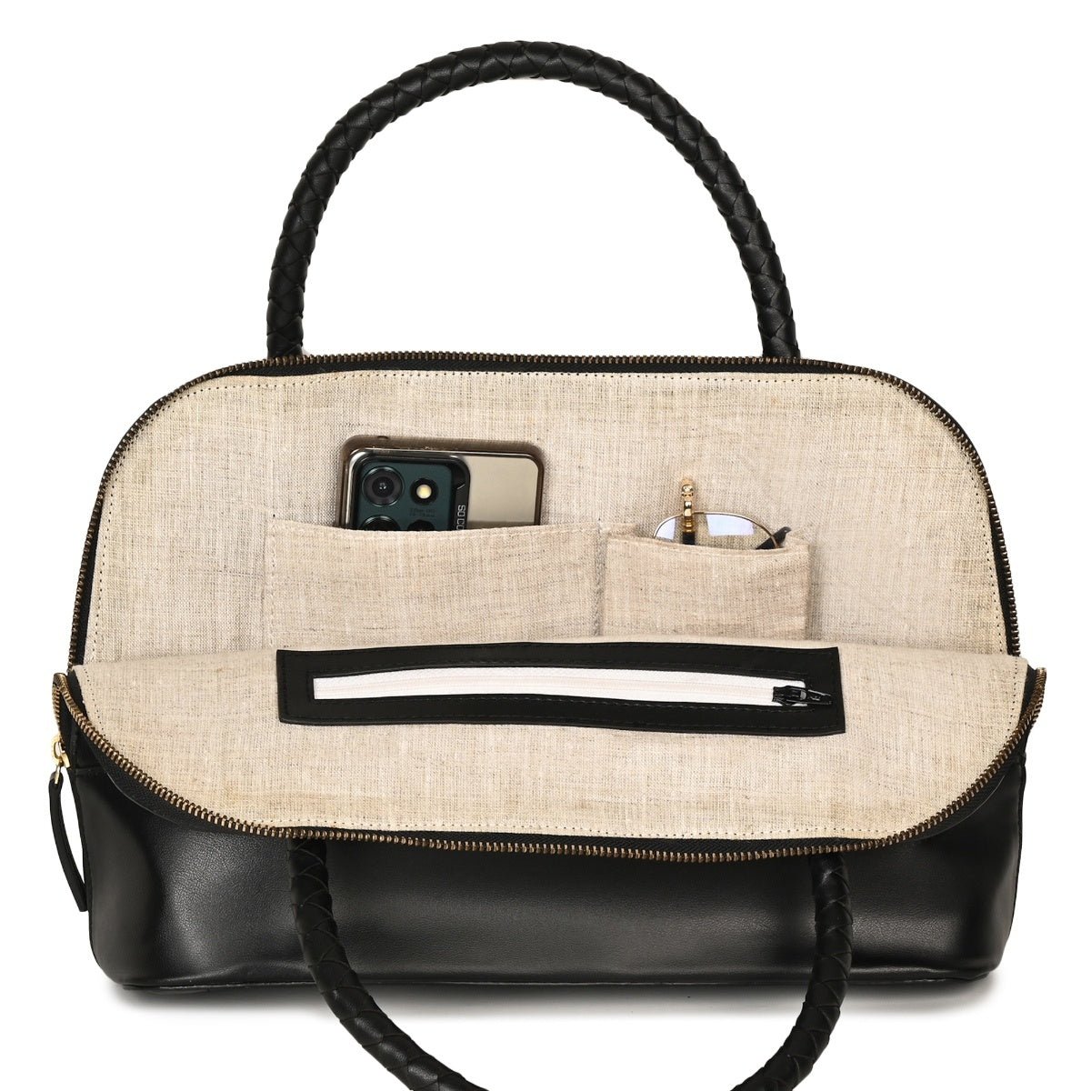 Theia (Black) | Women's Bag Made with Cactus Leather – Womens Handbag on Brown Living™. SKU: SGH 2008. Img 5.