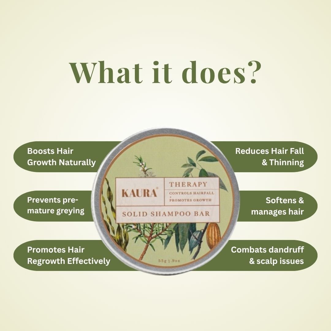 Therapy Shampoo Bar for Hair Growth & Nourishment – 55g – Hair Shampoo on Brown Living™. SKU: KI385. Img 4.