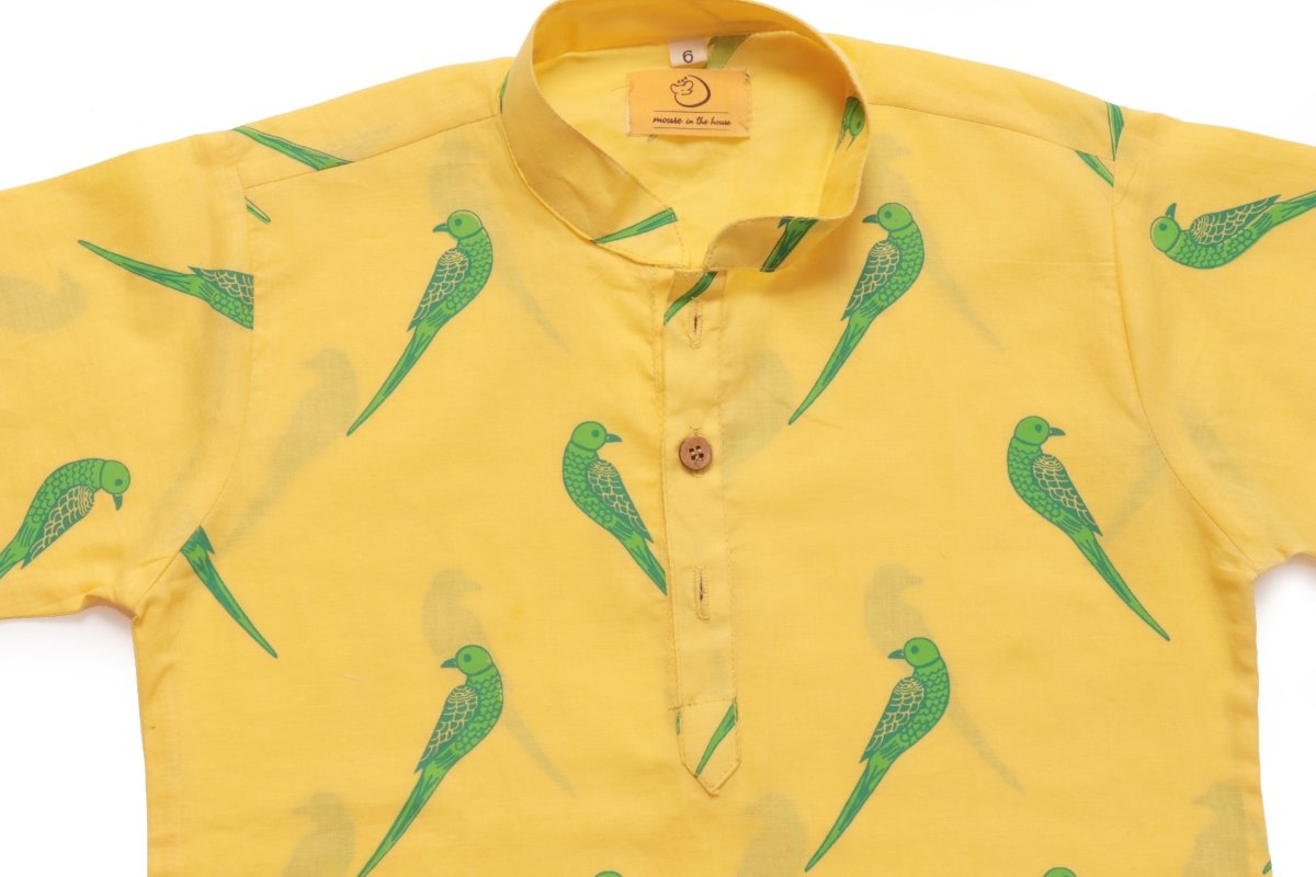 Tiya Parrot - Boys Ethnic Wear – Kids Ethnic Sets on Brown Living™. SKU: MITHEW - 042B - 1. Img 6.