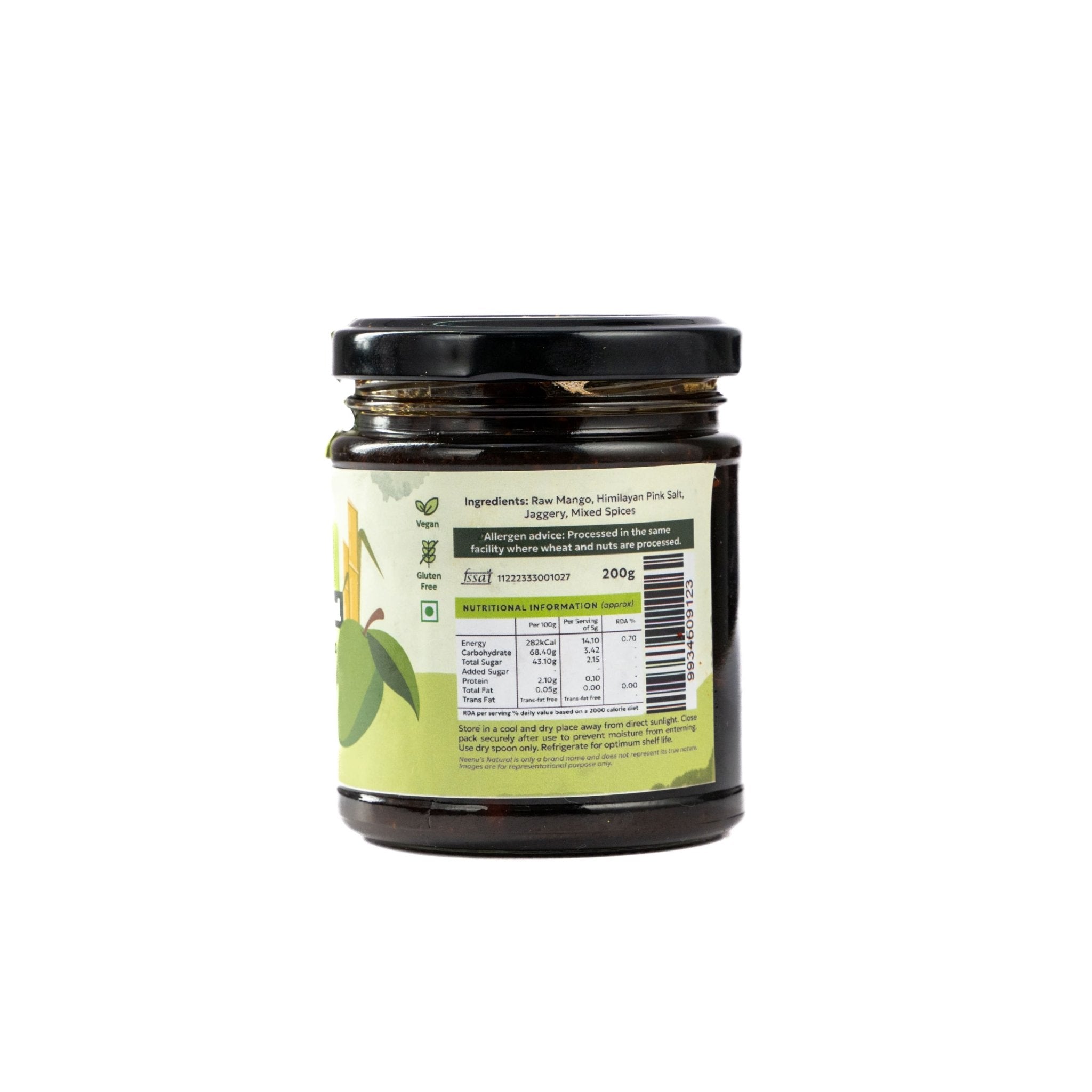 Traditional Mango Pickle | Spicy & Tangy Indian Style Condiment – Pickles & Chutney on Brown Living™. SKU: NN_02. Img 3.