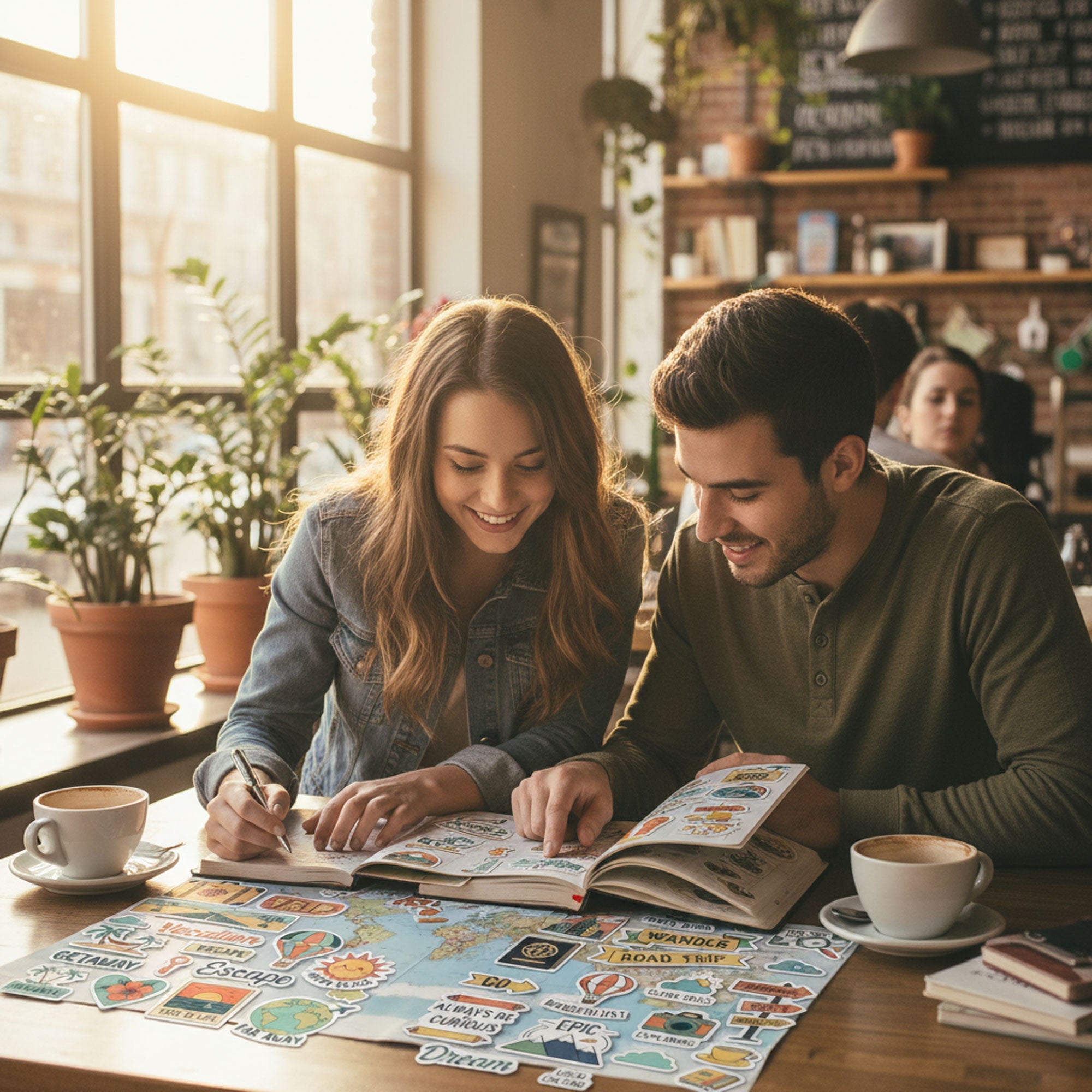 Travel Holiday Road Trip Stickers for Luggage, Bottle, Bags, Accessori – Stationery on Brown Living™. SKU: 21-CA25-TravelStickers. Img 5.