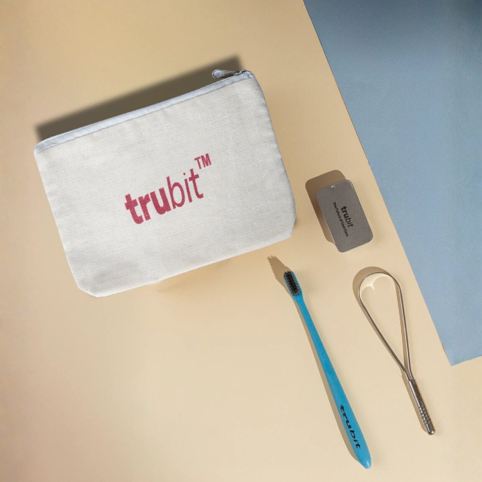 Travel Kit | Mini Dental Care Set | Freshness On The Go – Tooth Cleaning Tablets on Brown Living™. SKU: 11005. Img 1.