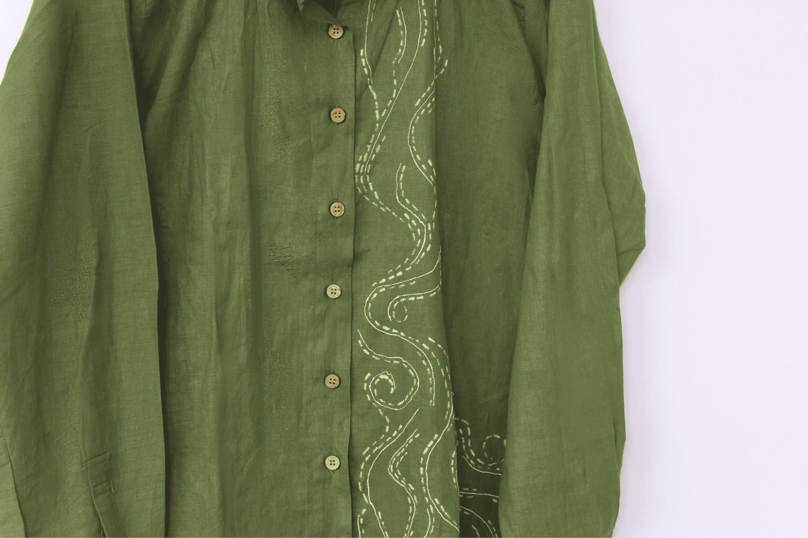 Tree Lines Shirt | Contemporary Casual Shirt For Women – Womens Shirt on Brown Living™. SKU: SH06. Img 5.