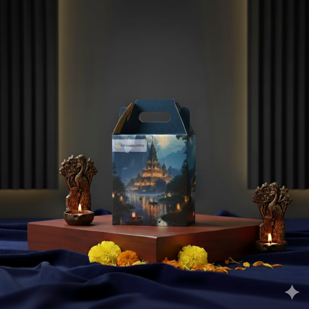 Tree Peacock Hanging Diya Set – Ethnic Decor – Home Decor on Brown Living™. SKU: D12. Img 6.