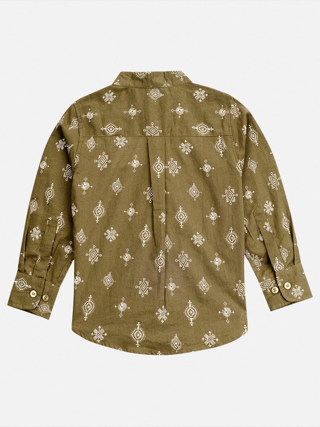 Tribal Shirt Regular Fit for Boys | Stylish Casual & Ethnic Wear – Kids Shirts on Brown Living™. SKU: PB216_1. Img 2.