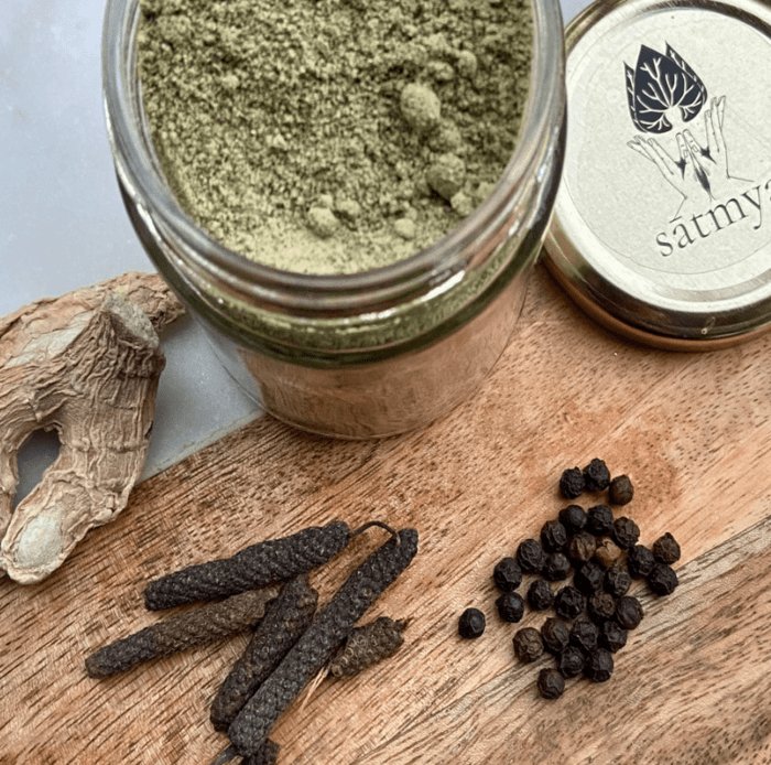 Trikatu Homemade Ayurvedic Churan – Health & Energy Drinks on Brown Living™. SKU: Trika_150gms1006. Img 2.