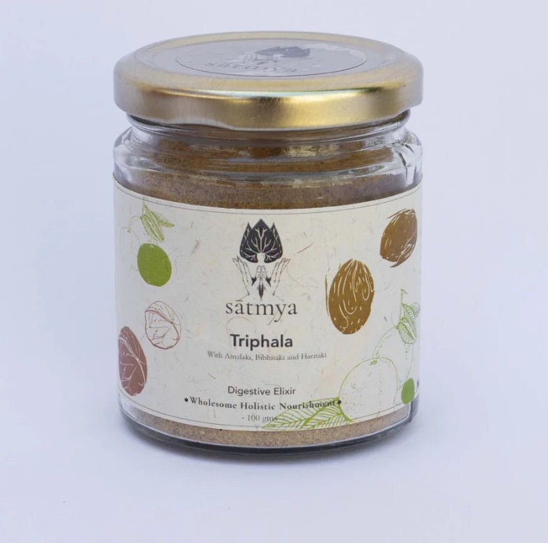 Triphala Detoxifying Digestive Powder – Health & Energy Drinks on Brown Living™. SKU: Triph_100gms1005. Img 3.