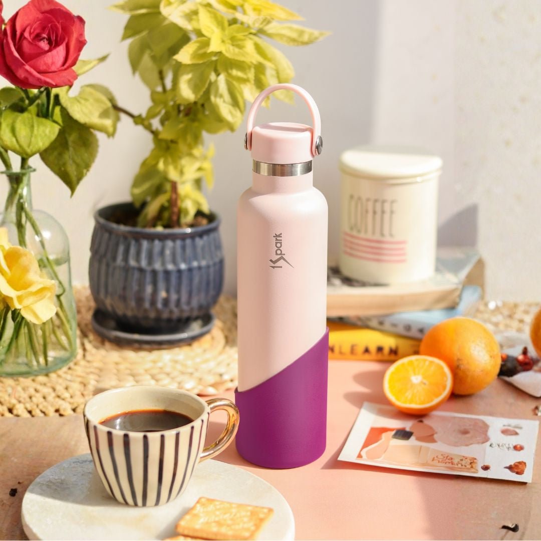 Triple Insulated Steel Bottle | 18H Hot & 30H Cold | 750ml – Bottles & Sippers on Brown Living™. SKU: SS-ROSE-HP. Img 2.